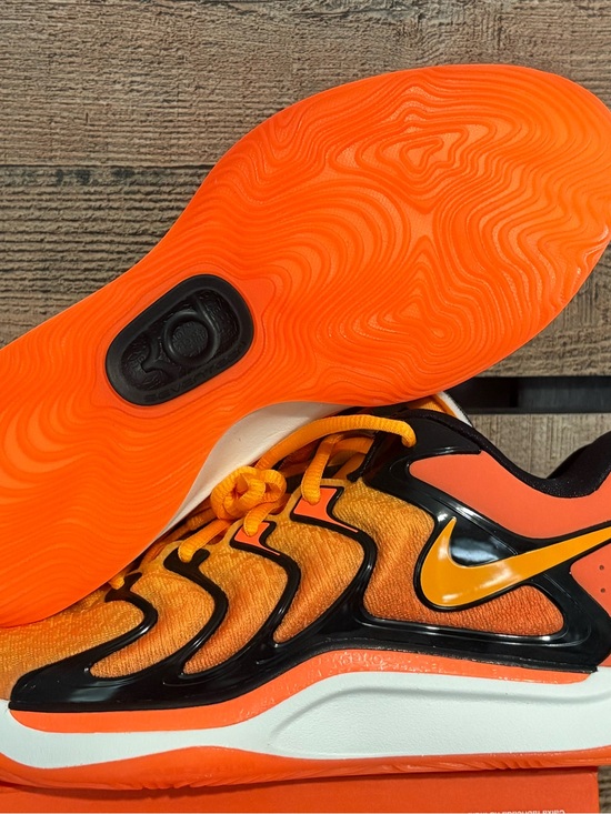 Nike Orange, Black & White Kevin Durant basketball Sneakers main image 5